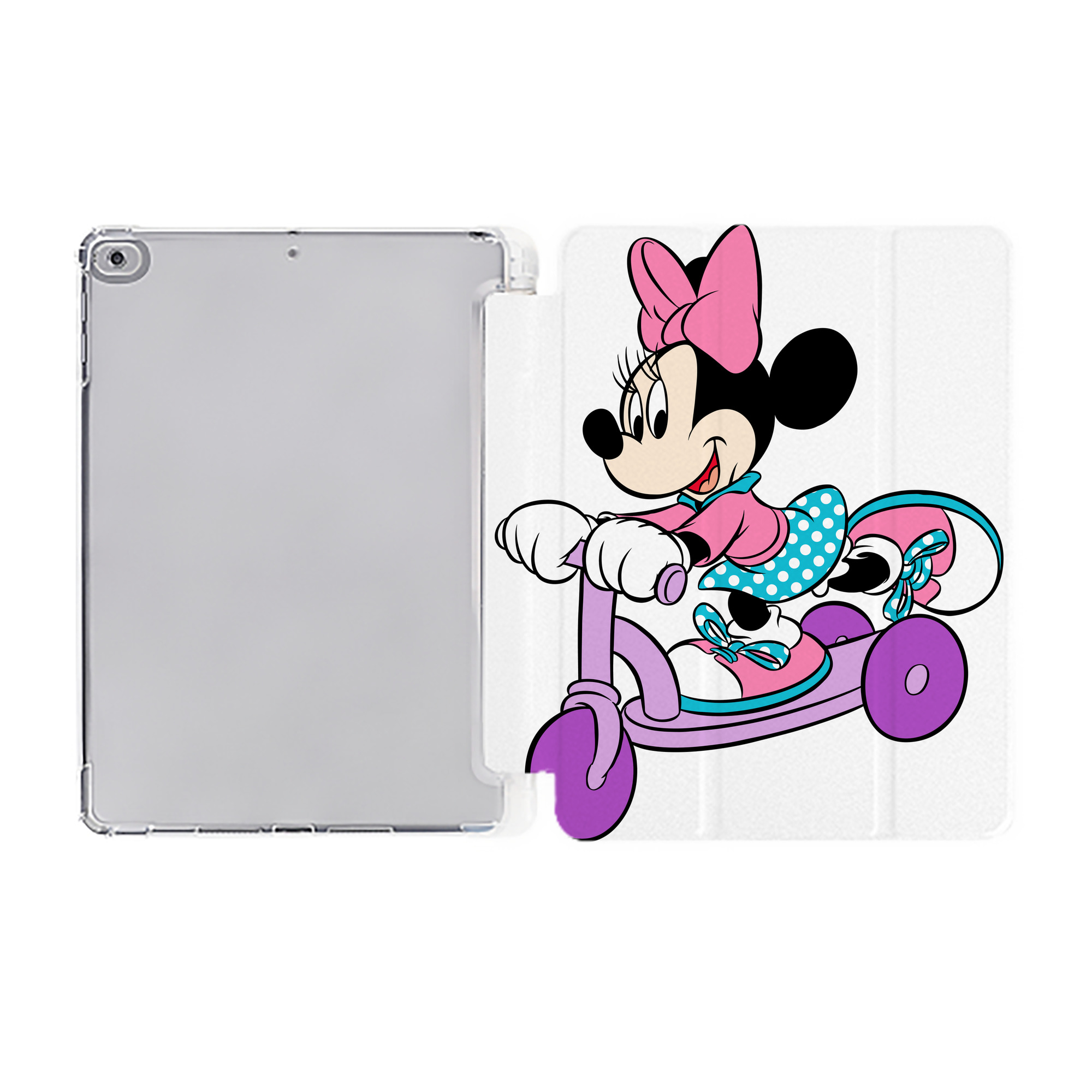 （画像用） ミッキーマウス Mickey Mouse IPad ケース ペン収納付き 三つ折りスタンド PUレザー×シリコン 対応機種9.5/10.5/10.9インチ